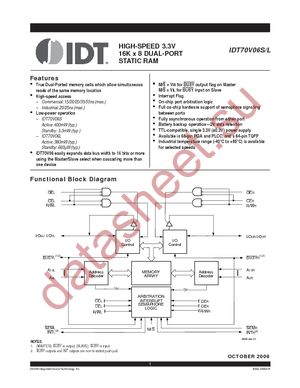 IDT70V06L15PF datasheet  